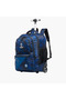 League Printed Trolley Backpack with Retractable Handle and Zip Closure - 35x23x51 cms - 3