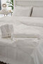 Hanzade Flower Embroidered Double 7 Piece Duvet Cover + Pique Set - 3