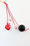 Keychain Bag Charm. Mirror Ornament. Bag Accessory.Keychain Plush Heart Rope Heart Bead Bag Charm - 4