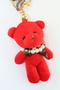 Keychain Bag Charm. Mirror Ornament. Bag Accessory. Plush Teddy Bear Bag Charm with Keychain Pearl Necklace - 7