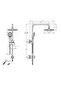 Plus 3c Rain Tepe Duş Seti, Krom A45718 - 2