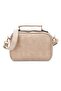 Women's Taupe Three-Compartment Crossbody Strap Hand and Shoulder Bag - 8