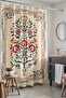 Bathroom Curtain, Ethnic Floral Pattern Shower Curtain, Bathtub Curtain 175X200Cm - 4