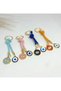 4Pcs Colorful Drawstring Evil Eye Beaded Keychain Set, Metal Eye Keychains - 3