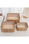 Set of 3 Bamboo Woven Storage Baskets - Cosmetics - Toys - Snacks - 3