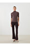 Elastic Waist Spanish Leg Women's Trousers