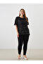 Crew Neck Patterned Women's T-Shirt - 3