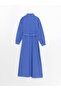 Striped Poplin Women's Shirt Dress - 6
