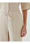 Elastic Waist Textured Women's Trousers - 3