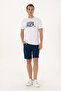 Men's Regular Fit White Crew Neck T-Shirt 50306923-VR013 - 4