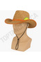 Unisex Straw Fedora Cowboy Hat – Wide Brim, Natural Straw, Adjustable Size 2 Pieces - 5