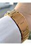 Men's Brown Metal Cord Calendar Wrist Watch - 3