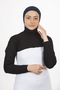 Hijab Neck Collar Oversleeve Turtleneck Bolero Crop