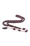 Ahmet Emin Made İmamesi Ringed Silvery Burgundy Crimping Amber Prayer Beads