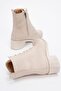 Women's Round Toe Boots Beige Skin Beige - 4