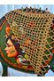 Hand Knitted Colorful Beaded Mesh Bandana Straw Bandana - 4