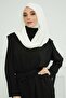 مجموعة من 2 وشاح شيفون عملي من القطن الممشط، كريمي - أزرق داكن، PS-45SET - 2