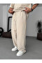 Beige Washed Pipe Leg Sweatpants Jj-202 - 3