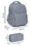 Primary School Backpack and Two Compartment Pen Holder - Girl - Turquoise Pink Anime Girl - 3