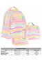 Kids Girl's Glittery Sequin Love Printed Primary School 1.2.3.4. Classroom Triple School Bag Set - 3