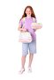 Kids Girl's Glittery Sequin Love Printed Primary School 1.2.3.4. Classroom Triple School Bag Set - 4