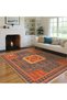 Mosso Orange Grey Ethnic Patterned Fringed Woven Base Modern Decorative Carpet Mosso02 - 2