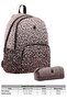 Dot Patterned Black Girl's School Bag and Pen Holder Set (Kk - K1804+Kk - K2715) - 2