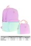 Quick Purple Turquoise Quilted Detailed School Bag and Thermal Insulated Nutrition Set - Girl - 2