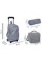 Boys with Rickshaw Wheels, Green Brown Craft, Primary School Triple School Bag Set - 3