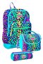 Primary School Triple School Starter Bag Set - Green Purple Leopard, Girl