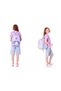 School Backpack and Three Compartment Pen Holder Set for Girls - Pink Green - Mermaid Embroidery - 3