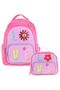 Four Compartment School Bag and Lunch Box Set - Silvery Love - Girl (L5211+L7211)