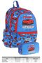 Men's Bag and Three-Eye Pencil Bag Set - Blue Red - Race Car (L5268+L8268) - 2