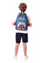 Three Compartment (Green Red - Off-Road Vehicle Printed) Men's School and Daily Backpack - L5282 - 6