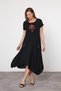 Women's Black Embroidery Detailed Pocketed Shalwar Dress Hzl25S-Vm10361 - 3