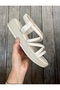 Florin Women's Skin Beige Single Thin Strap Thick Platform Sole Comfortable Summer Daily Outdoor Sandals Shoes