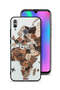 غطاء حماية لهاتف Honor 10 Lite بتصميم خريطة العالم