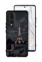 غطاء حماية لهاتف Honor 70 بتصميم برج إيفل في الليل