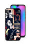 غطاء حماية لهاتف Honor 10 Lite مزين بعبارات عربية ووجوه مقطوعة