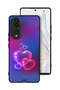 غطاء حماية لهاتف Honor 70 بتصميم قلوب مائية