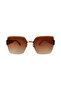 Darmia Brown Handle, Brown Gradient Glass Vintage & Retro Sunglasses