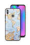 غطاء حماية لهاتف Honor 10 Lite بتصميم خريطة العالم