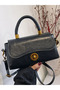 Vintage Synthetic Leather Body - Shoulder Bag Adjustable Strap Gold Tone Lock Closure Hand Bag - 5