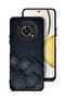 غطاء حماية لهاتف Honor X9 5G بنقشة مربعات على القماش