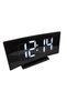 Table clock with alarm, curved LED display, time, date, temperature display