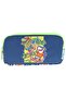 Kids Navy Blue Green, Dinosaur Themed, Three Compartment School Pencil Bag for Boys - L8256 - 2