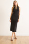 Women's Black Roba Low-Cut Maxi Sandy Dress with Accessories Elb-19002484 - 2