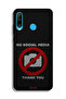 Huawei P30 lite Protective Case Cover No Social Media Thank You - 2