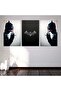 ثلاث لوحات قماشية بتصميم فلم The batman مع برواز فضي مجوف