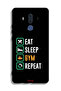 Huawei Mate 10 Pro Protective Case Cover Eat Sleep Gym Repeat - 2